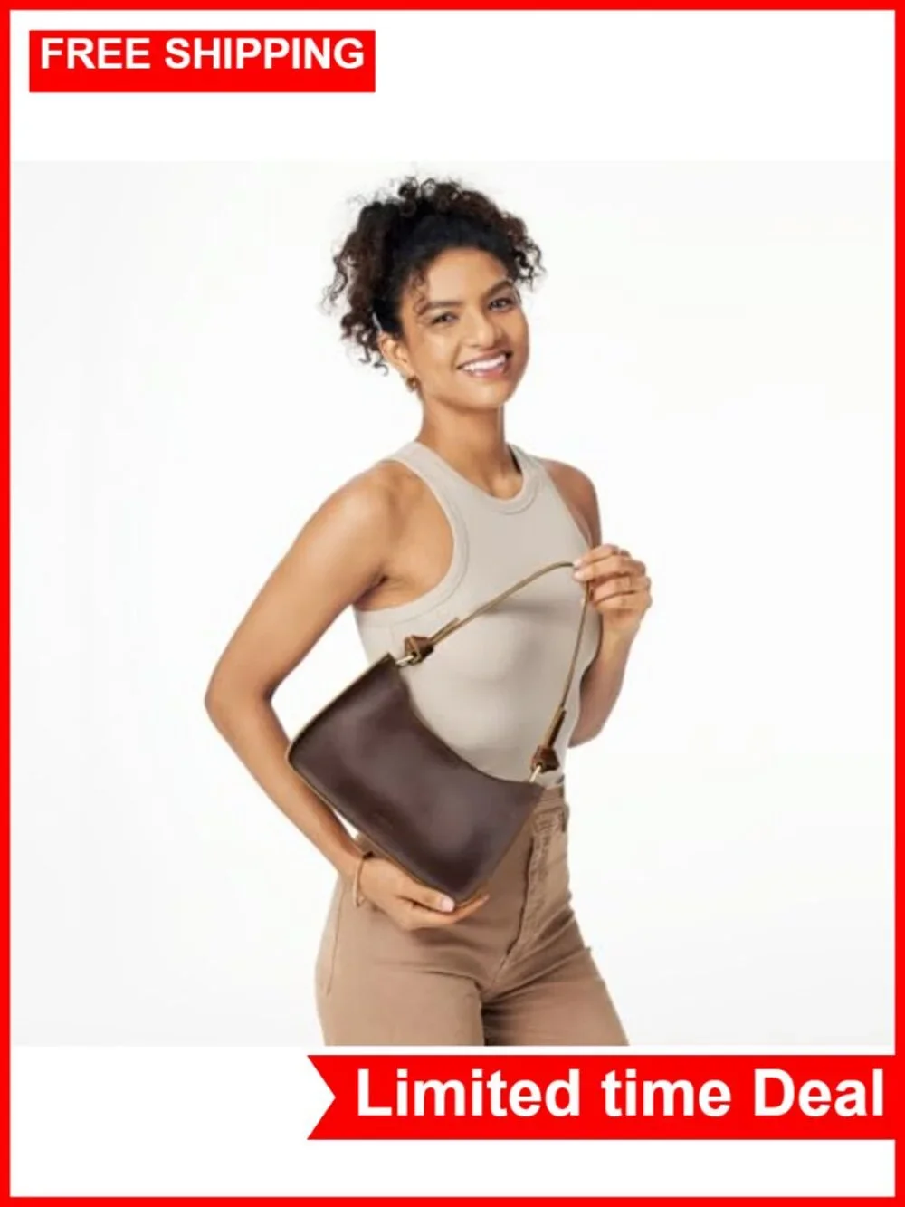 Genuine Leather Hobo Bag Small Shoulder Purse Handbag